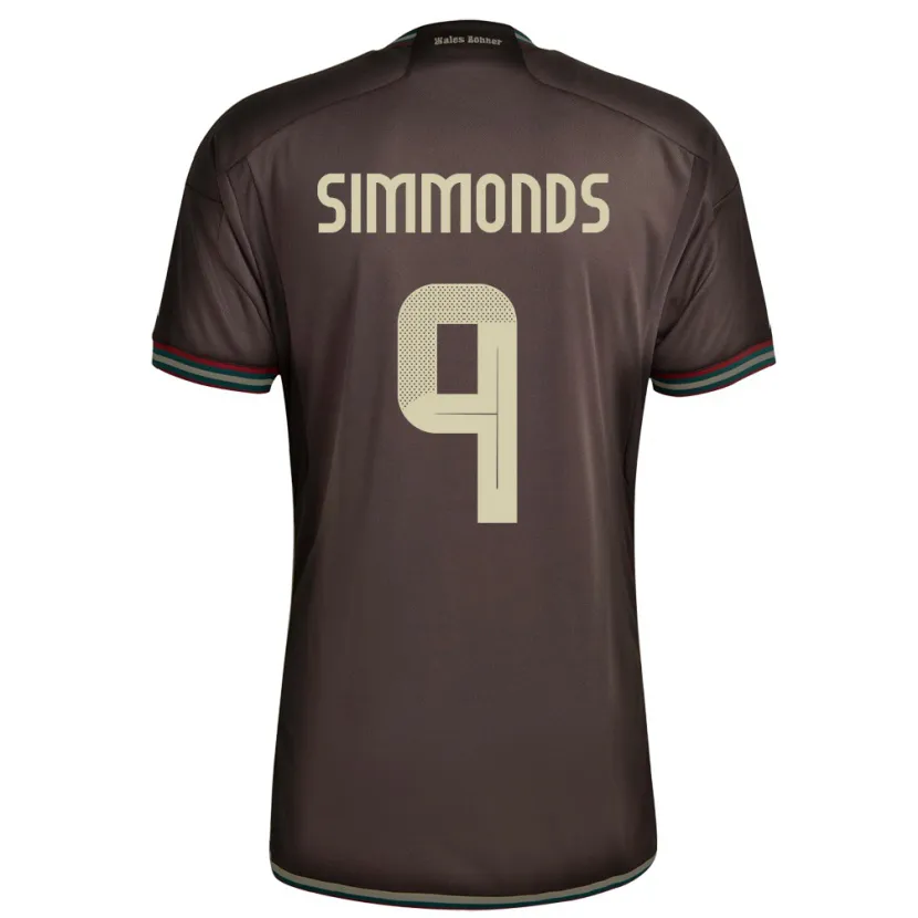 Danxen Mujer Camiseta Jamaica Kameron Simmonds #9 Marrón Noche 2ª Equipación 24-26 La Camisa