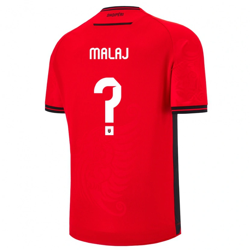 Danxen Niño Camiseta Albania Tedi Malaj #0 Rojo Negro 1ª Equipación 26-28 La Camisa