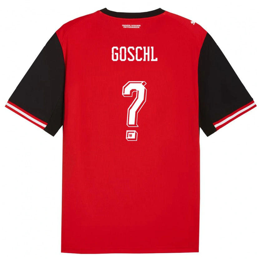 Danxen Niño Camiseta Austria Benjamin Göschl #0 Negro Blanco 1ª Equipación 26-28 La Camisa