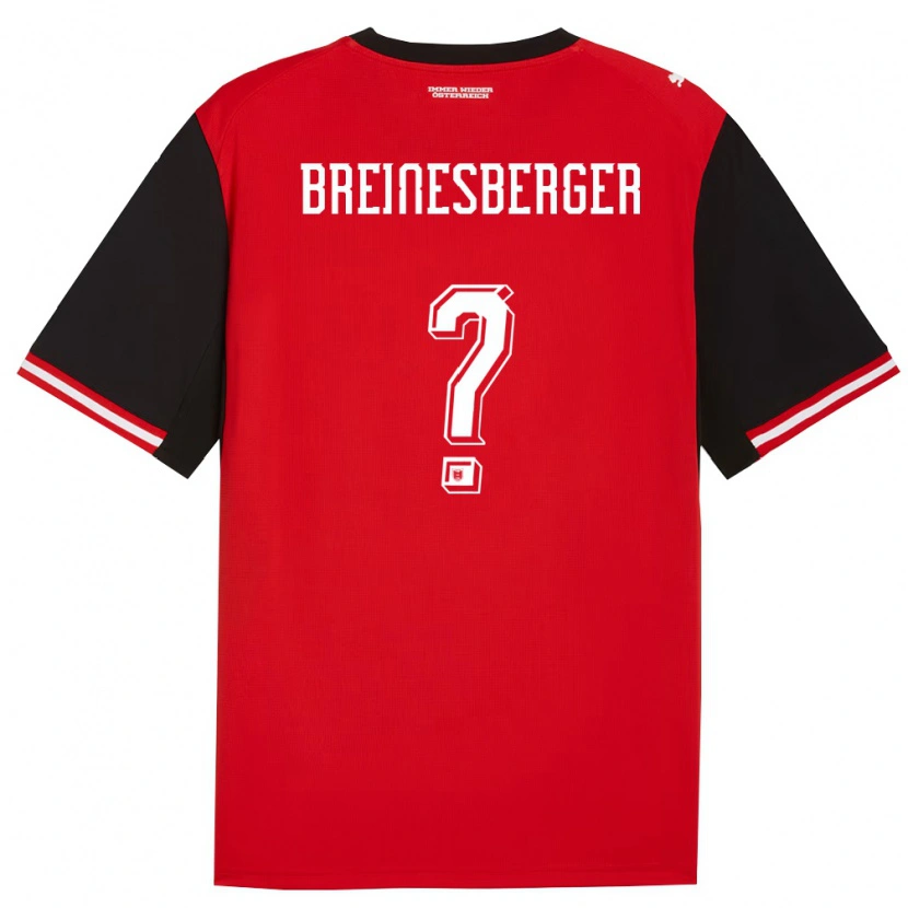 Danxen Niño Camiseta Austria Christoph Breinesberger #0 Negro Blanco 1ª Equipación 26-28 La Camisa