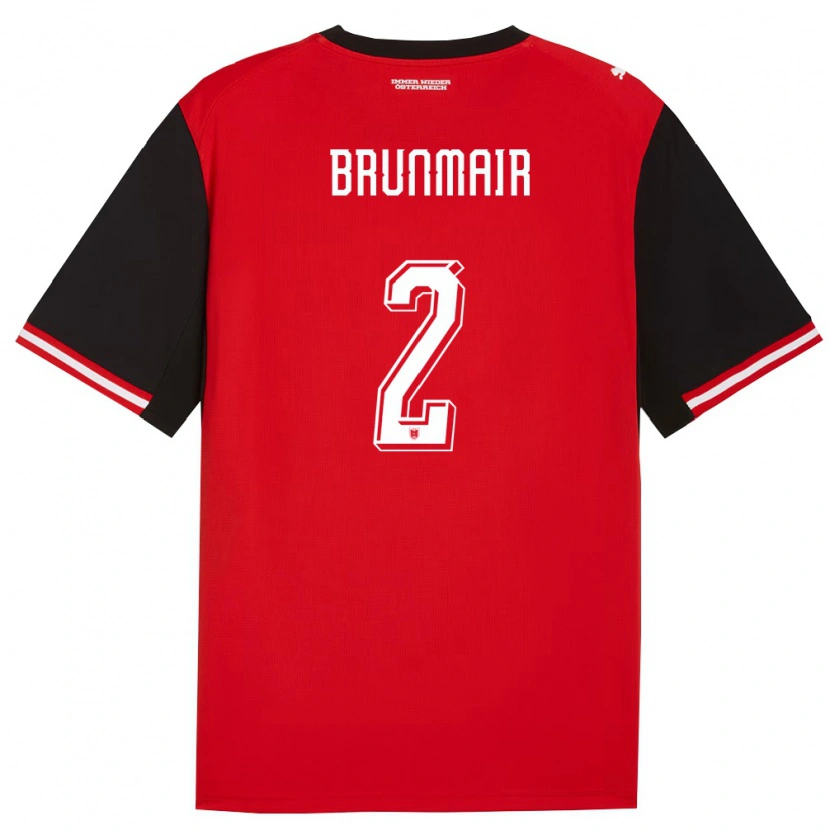 Danxen Niño Camiseta Austria Livia Brunmair #2 Negro Blanco 1ª Equipación 26-28 La Camisa