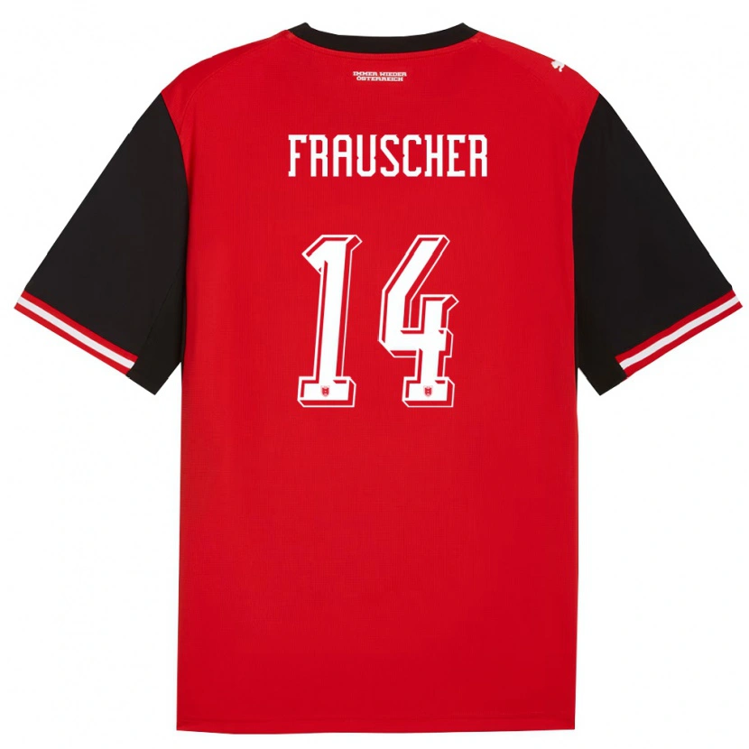 Danxen Niño Camiseta Austria Daniel Frauscher #14 Negro Blanco 1ª Equipación 26-28 La Camisa