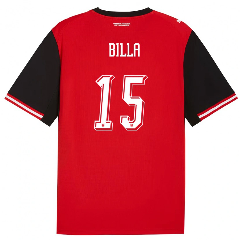 Danxen Niño Camiseta Austria Nicole Billa #15 Negro Blanco 1ª Equipación 26-28 La Camisa