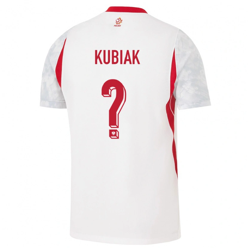 Danxen Niño Camiseta Polonia Oskar Kubiak #0 Blanco Rojo Gris 1ª Equipación 26-28 La Camisa