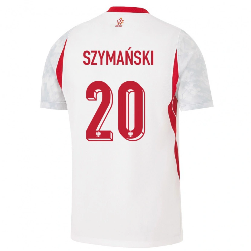Danxen Niño Camiseta Polonia Sebastian Szymański #20 Blanco Rojo Gris 1ª Equipación 26-28 La Camisa