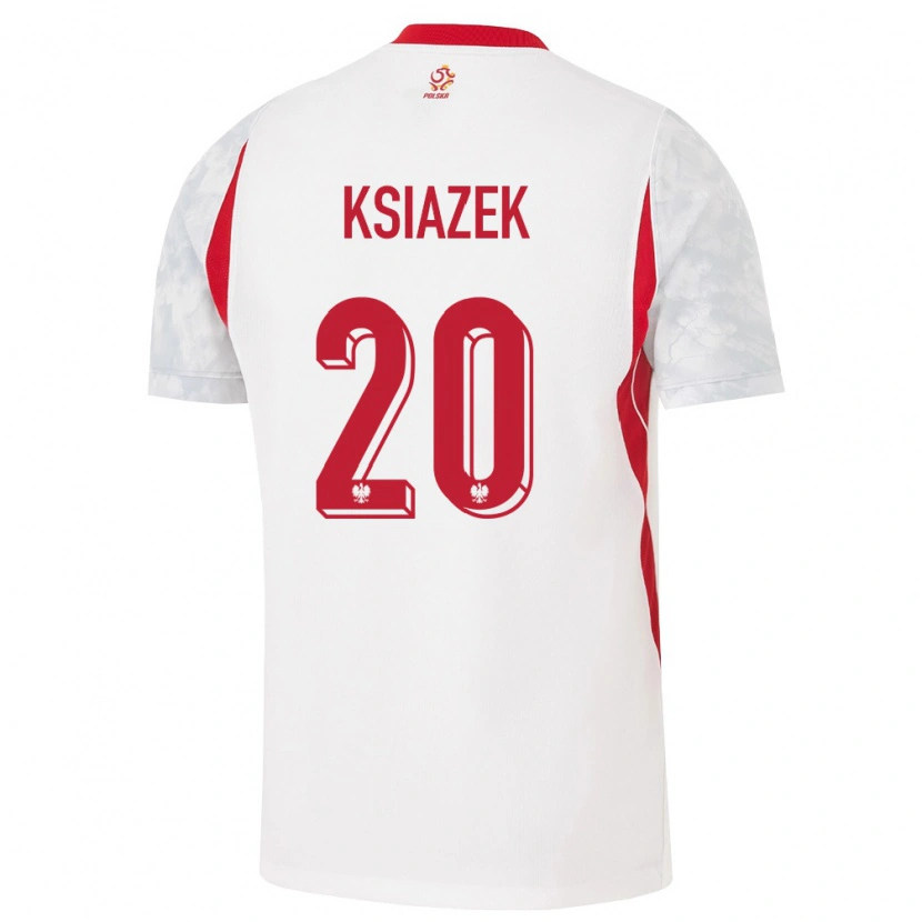Danxen Niño Camiseta Polonia Mateusz Książek #20 Blanco Rojo Gris 1ª Equipación 26-28 La Camisa