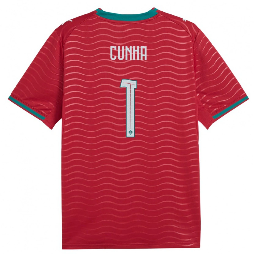 Danxen Niño Camiseta Portugal Romário Cunha #1 Rojo Verde Blanco 1ª Equipación 26-28 La Camisa