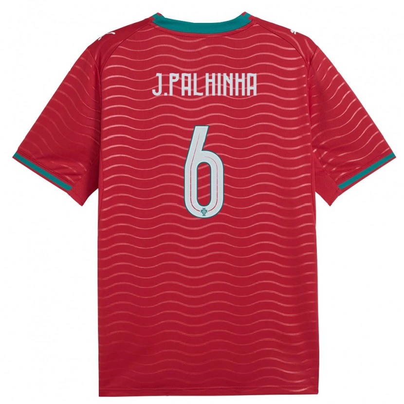 Danxen Niño Camiseta Portugal João Palhinha #6 Rojo Verde Blanco 1ª Equipación 26-28 La Camisa