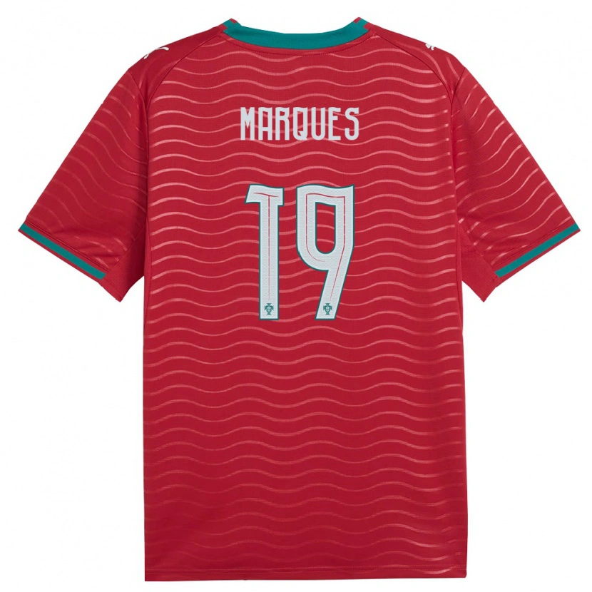 Danxen Niño Camiseta Portugal João Marques #19 Rojo Verde Blanco 1ª Equipación 26-28 La Camisa