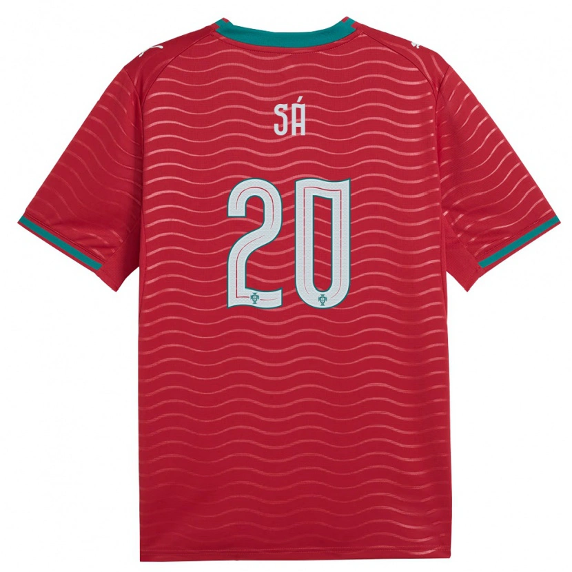 Danxen Niño Camiseta Portugal Gustavo Sá #20 Rojo Verde Blanco 1ª Equipación 26-28 La Camisa