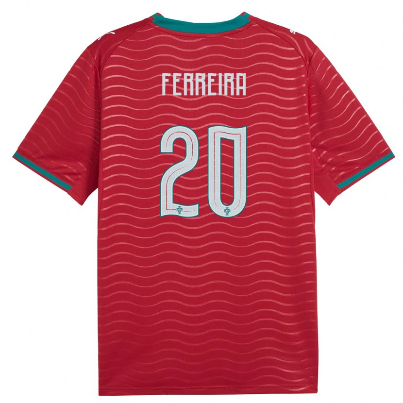 Danxen Niño Camiseta Portugal Sandro Ferreira #20 Rojo Verde Blanco 1ª Equipación 26-28 La Camisa