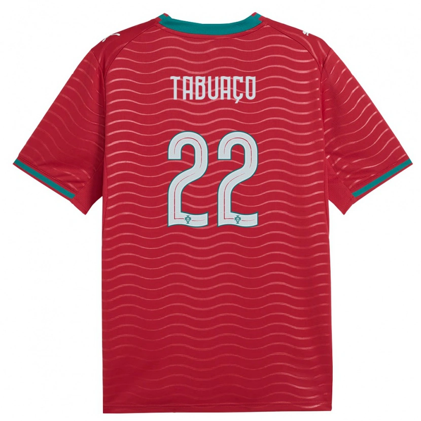 Danxen Niño Camiseta Portugal Goncalo Tabuaco #22 Rojo Verde Blanco 1ª Equipación 26-28 La Camisa