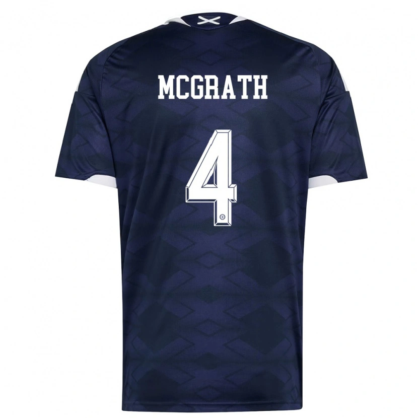 Danxen Niño Camiseta Escocia Joseph Mcgrath #4 Marino Blanco 1ª Equipación 26-28 La Camisa