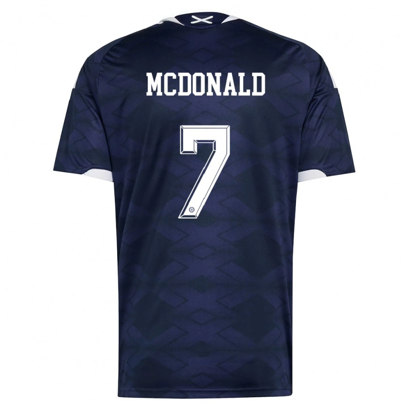 Danxen Niño Camiseta Escocia Josh Mcdonald #7 Marino Blanco 1ª Equipación 26-28 La Camisa