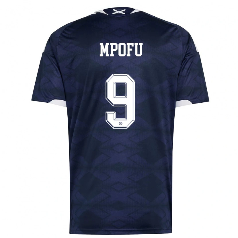 Danxen Niño Camiseta Escocia Camron Mpofu #9 Marino Blanco 1ª Equipación 26-28 La Camisa