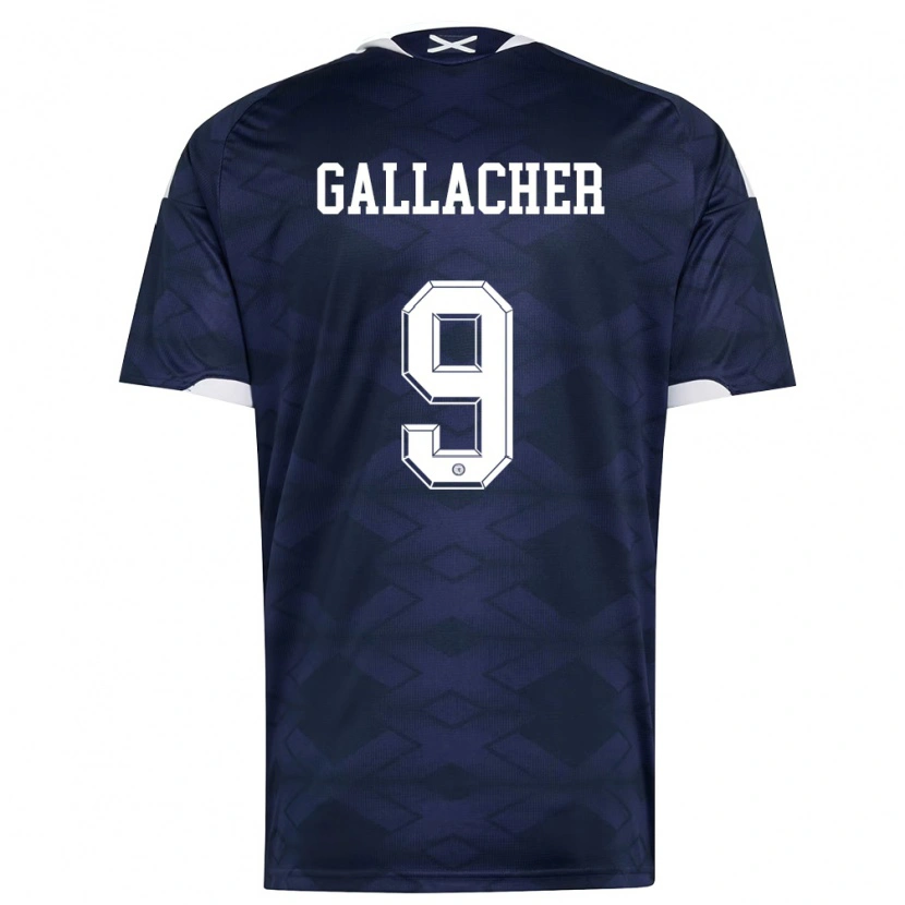 Danxen Niño Camiseta Escocia Amy Gallacher #9 Marino Blanco 1ª Equipación 26-28 La Camisa