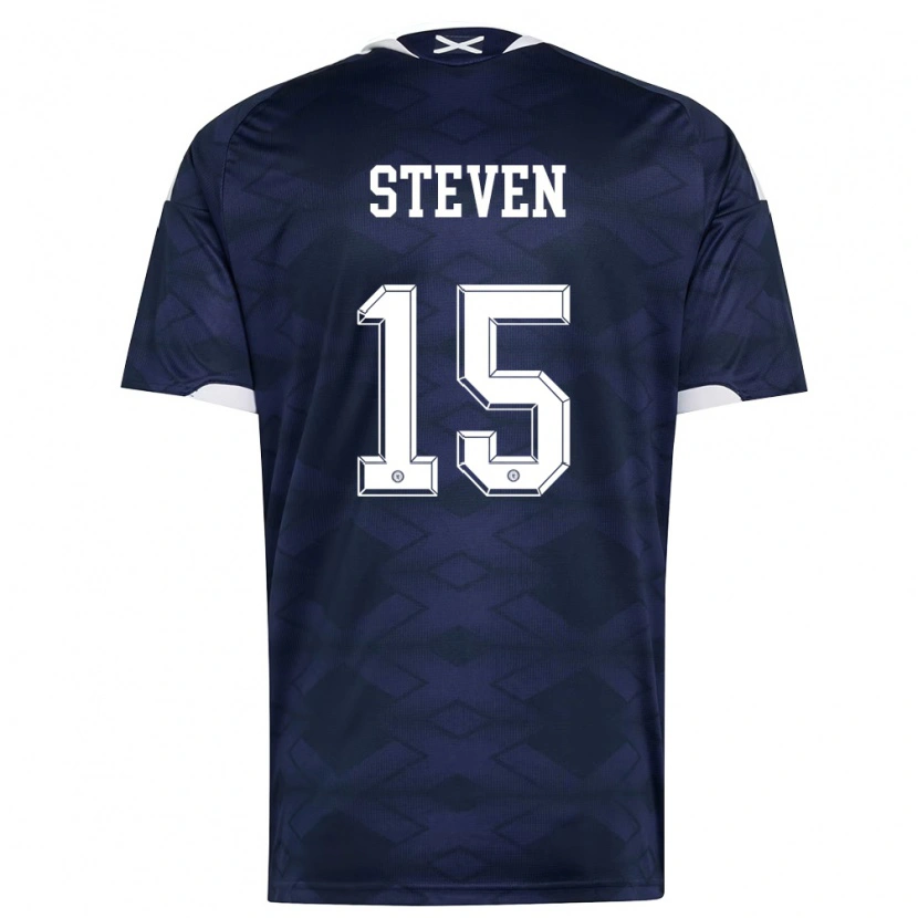 Danxen Niño Camiseta Escocia Taylor Steven #15 Marino Blanco 1ª Equipación 26-28 La Camisa
