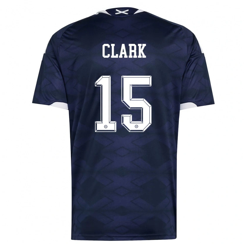 Danxen Niño Camiseta Escocia Jenna Clark #15 Marino Blanco 1ª Equipación 26-28 La Camisa