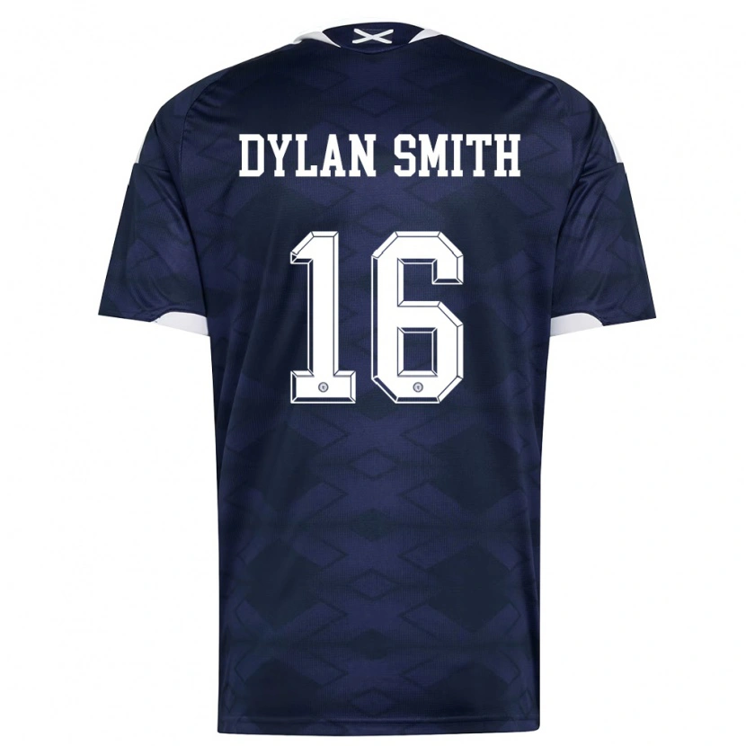Danxen Niño Camiseta Escocia Dylan Smith #16 Marino Blanco 1ª Equipación 26-28 La Camisa