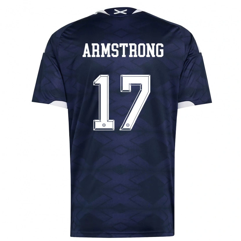 Danxen Niño Camiseta Escocia Stuart Armstrong #17 Marino Blanco 1ª Equipación 26-28 La Camisa