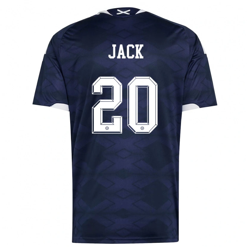 Danxen Niño Camiseta Escocia Ryan Jack #20 Marino Blanco 1ª Equipación 26-28 La Camisa