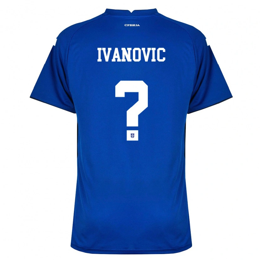 Danxen Niño Camiseta Serbia Mihailo Ivanović #0 Marino Rojo 1ª Equipación 26-28 La Camisa