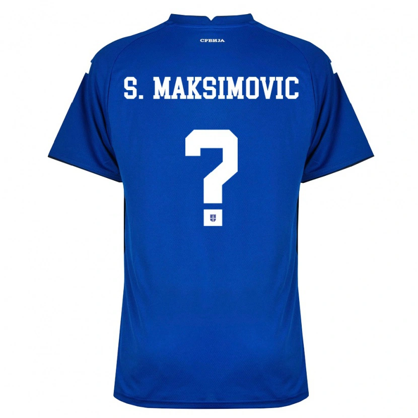 Danxen Niño Camiseta Serbia Strahinja Maksimovic #0 Marino Rojo 1ª Equipación 26-28 La Camisa