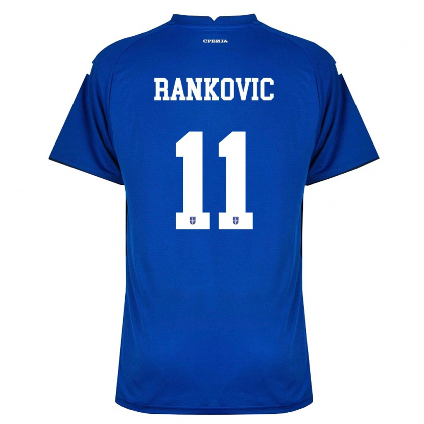 Danxen Niño Camiseta Serbia Djordje Rankovic #11 Marino Rojo 1ª Equipación 26-28 La Camisa