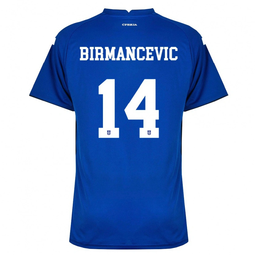 Danxen Niño Camiseta Serbia Veljko Birmancevic #14 Marino Rojo 1ª Equipación 26-28 La Camisa