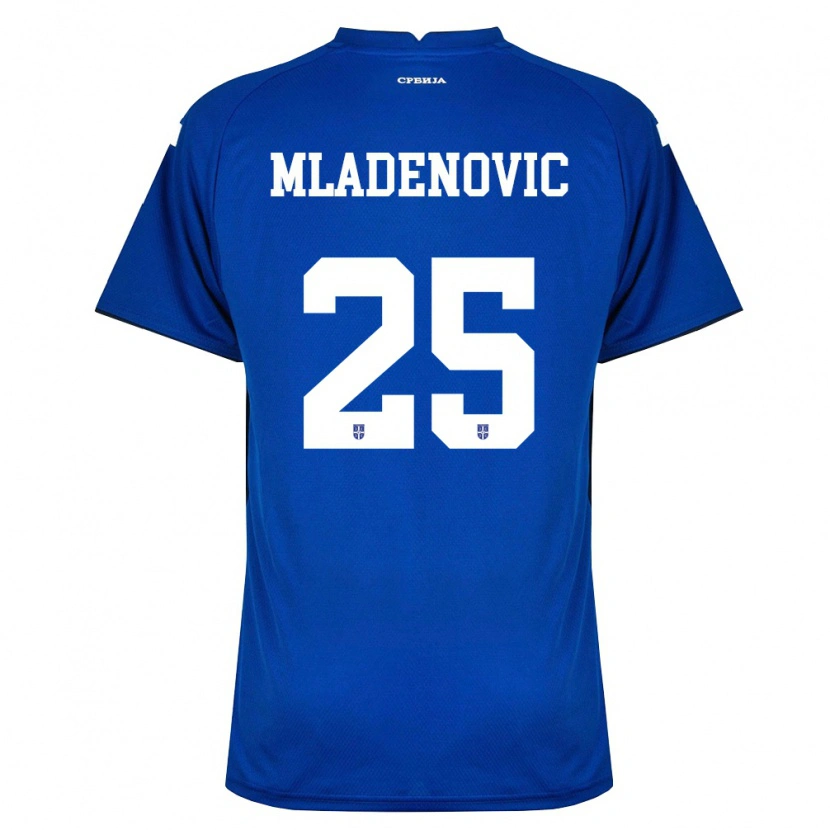 Danxen Niño Camiseta Serbia Filip Mladenovic #25 Marino Rojo 1ª Equipación 26-28 La Camisa