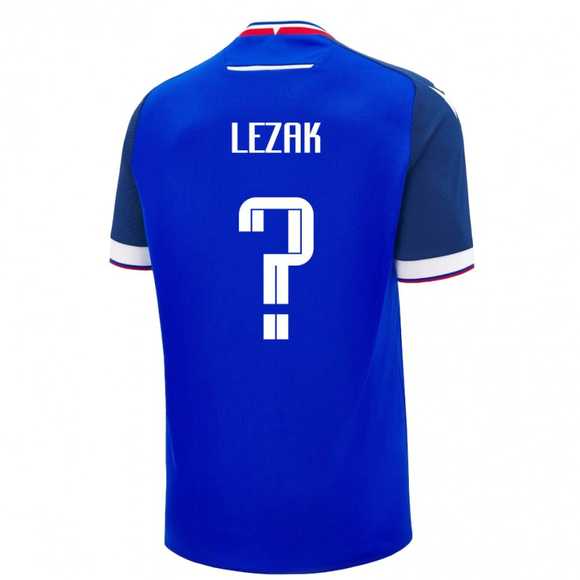Danxen Niño Camiseta Eslovaquia Jakub Lezak #0 Azul Blanco 1ª Equipación 26-28 La Camisa
