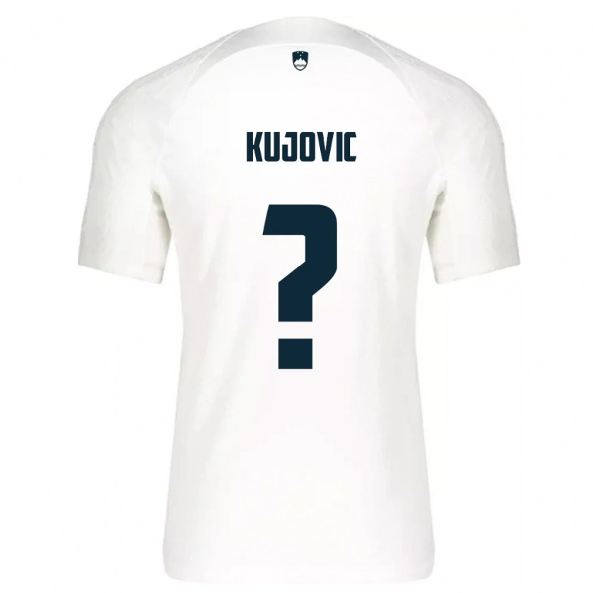 Danxen Niño Camiseta Eslovenia Tian Kujovic #0 Blanco Azul 1ª Equipación 26-28 La Camisa