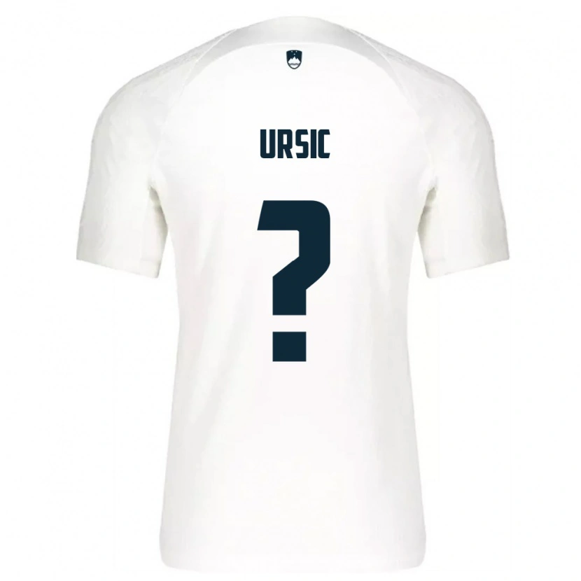 Danxen Niño Camiseta Eslovenia David Ursic #0 Blanco Azul 1ª Equipación 26-28 La Camisa