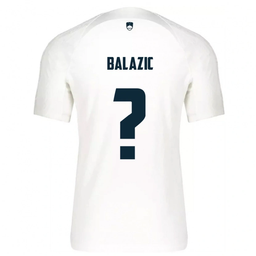 Danxen Niño Camiseta Eslovenia Jan Balazic #0 Blanco Azul 1ª Equipación 26-28 La Camisa
