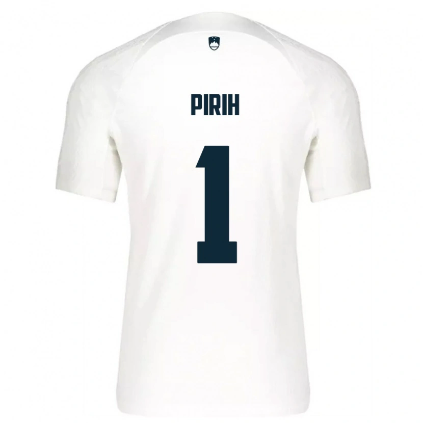 Danxen Niño Camiseta Eslovenia Rene Pirih #1 Blanco Azul 1ª Equipación 26-28 La Camisa