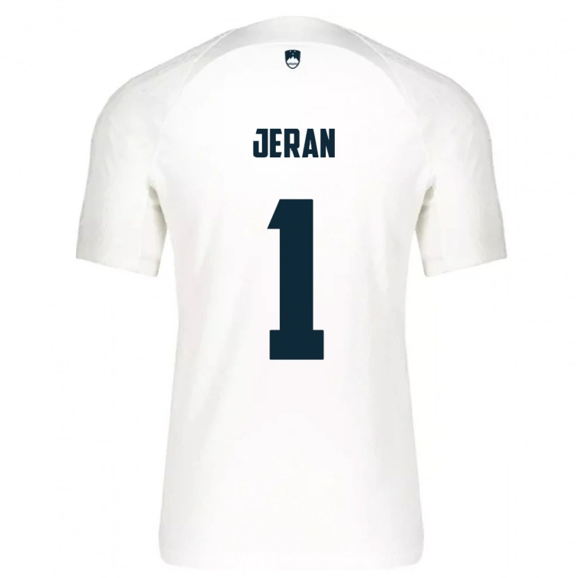 Danxen Niño Camiseta Eslovenia Patrik Jeran #1 Blanco Azul 1ª Equipación 26-28 La Camisa