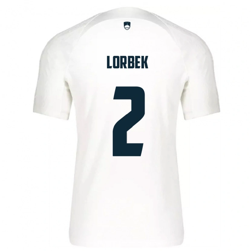 Danxen Niño Camiseta Eslovenia Anej Lorbek #2 Blanco Azul 1ª Equipación 26-28 La Camisa
