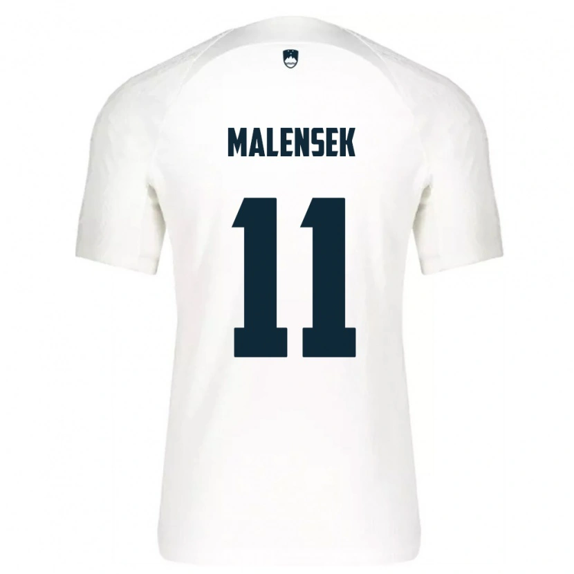 Danxen Niño Camiseta Eslovenia Matej Malensek #11 Blanco Azul 1ª Equipación 26-28 La Camisa