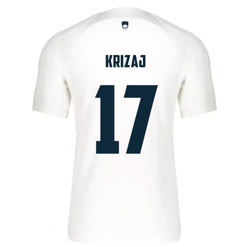 Danxen Niño Camiseta Eslovenia Izabela Križaj #17 Blanco Azul 1ª Equipación 26-28 La Camisa