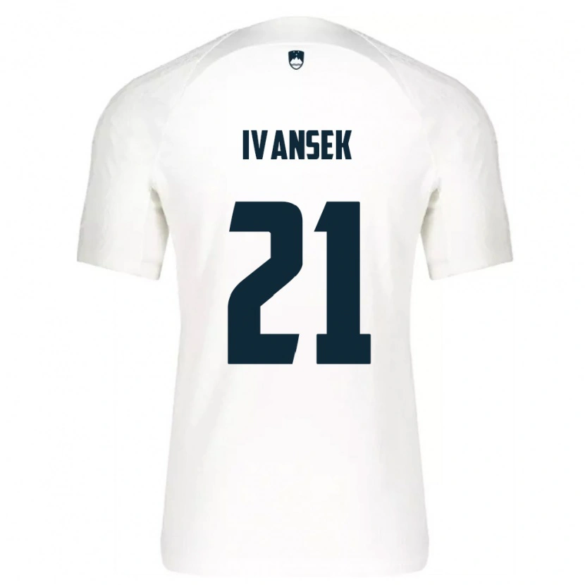 Danxen Niño Camiseta Eslovenia Matic Ivansek #21 Blanco Azul 1ª Equipación 26-28 La Camisa