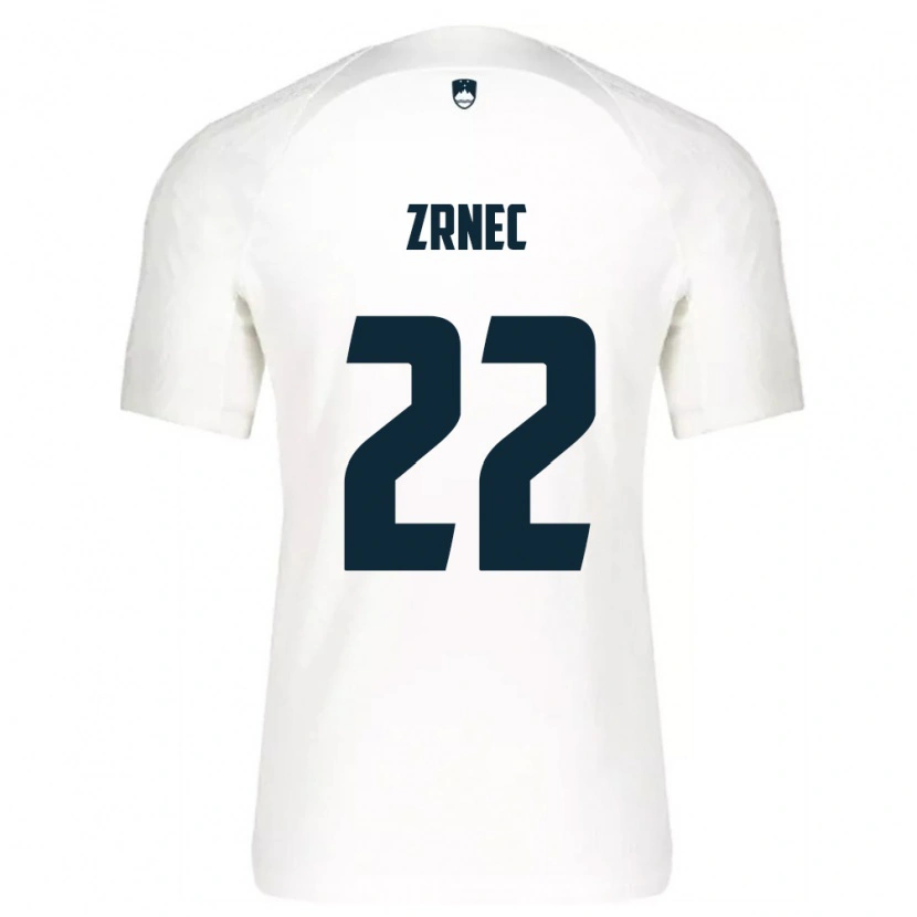Danxen Niño Camiseta Eslovenia Jaka Zrnec #22 Blanco Azul 1ª Equipación 26-28 La Camisa