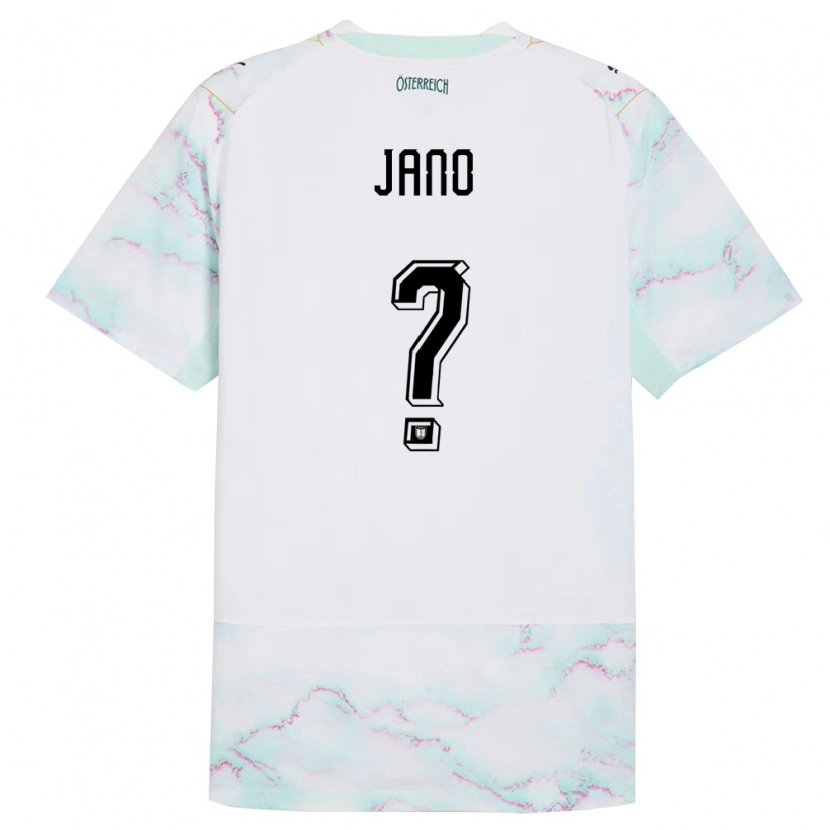 Danxen Niño Camiseta Austria Zeteny Jano #0 Blanco Verde Oro 2ª Equipación 26-28 La Camisa