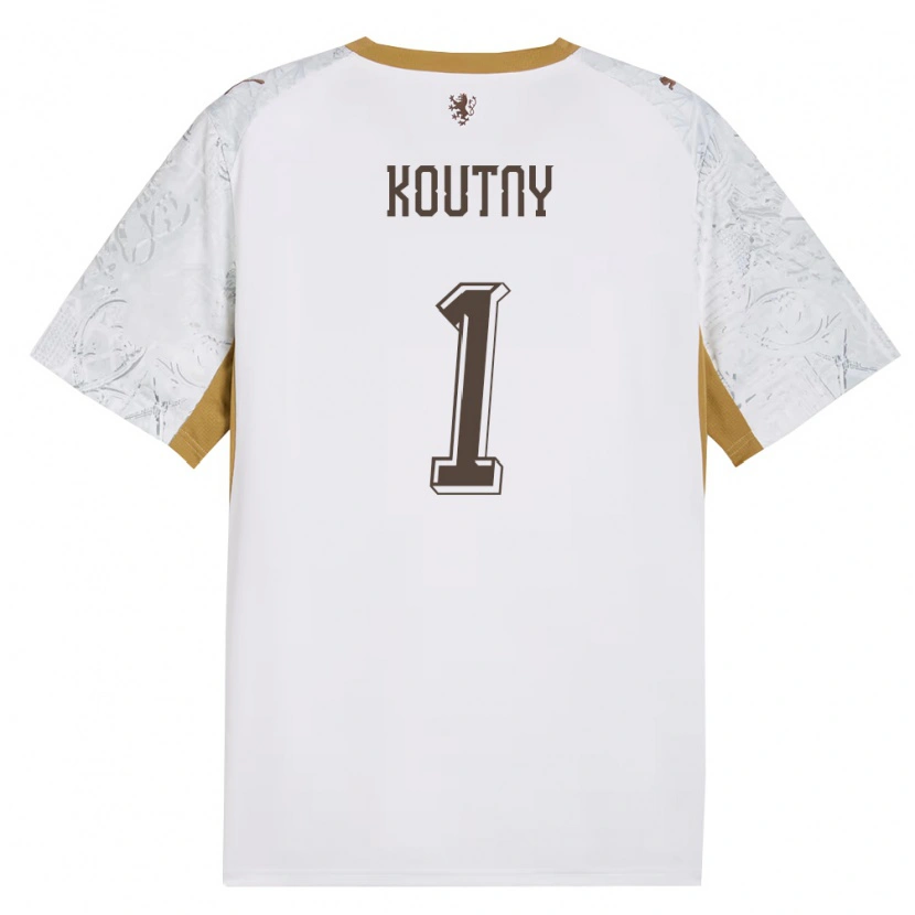 Danxen Niño Camiseta Chequia Jan Koutny #1 Marfil Oro Gris 2ª Equipación 26-28 La Camisa