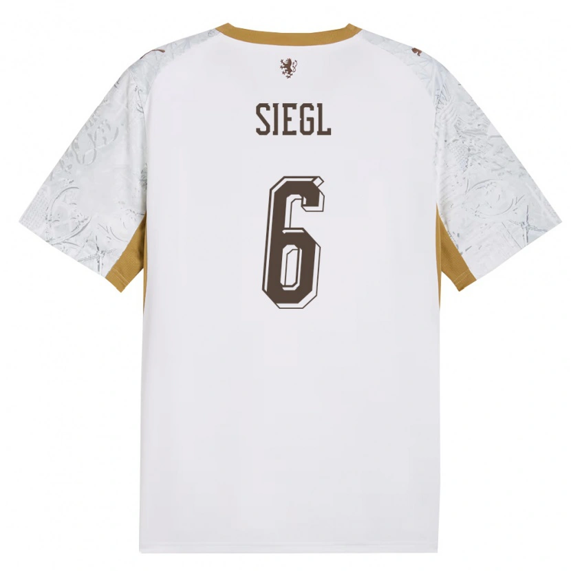 Danxen Niño Camiseta Chequia Patrik Siegl #6 Marfil Oro Gris 2ª Equipación 26-28 La Camisa