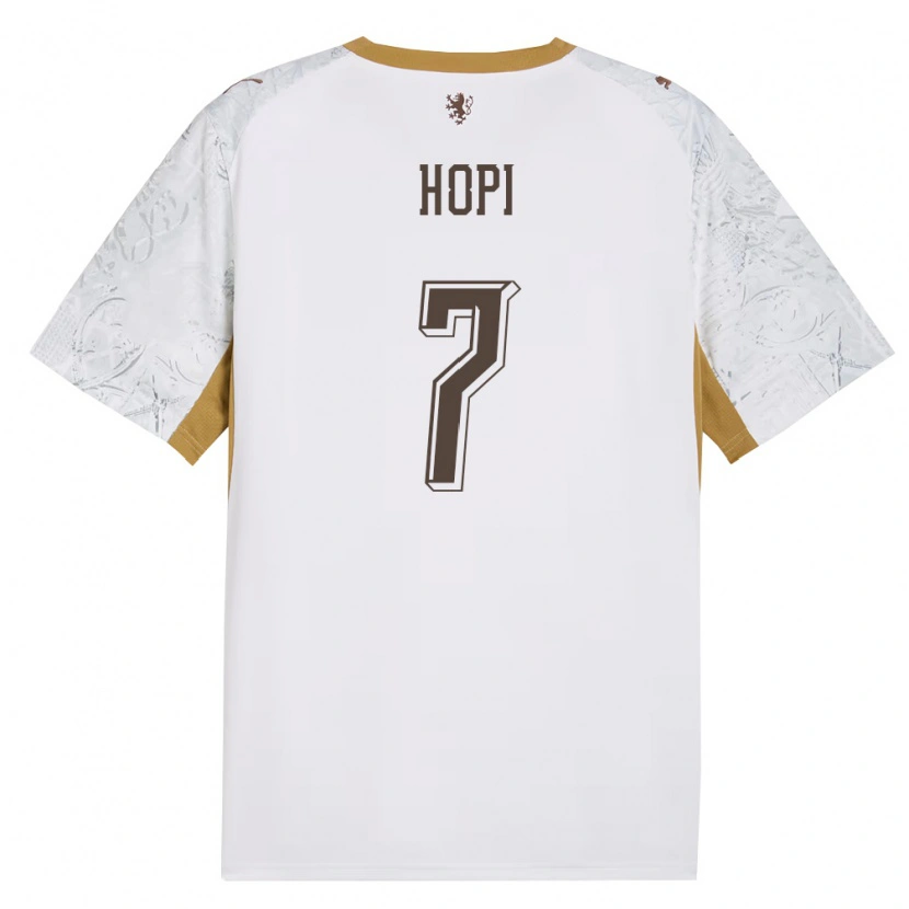 Danxen Niño Camiseta Chequia Idris Hopi #7 Marfil Oro Gris 2ª Equipación 26-28 La Camisa