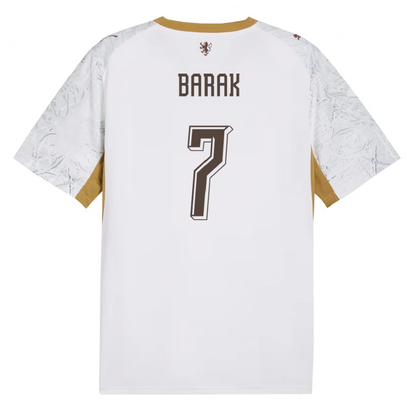 Danxen Niño Camiseta Chequia Antonín Barák #7 Marfil Oro Gris 2ª Equipación 26-28 La Camisa