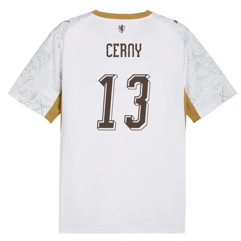 Danxen Niño Camiseta Chequia Simon Cerny #13 Marfil Oro Gris 2ª Equipación 26-28 La Camisa