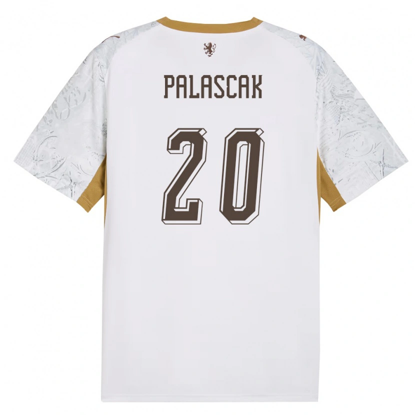 Danxen Niño Camiseta Chequia Martin Palascak #20 Marfil Oro Gris 2ª Equipación 26-28 La Camisa