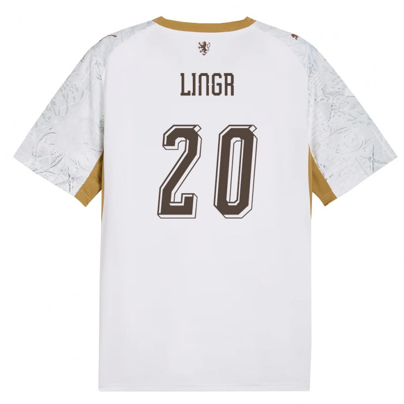 Danxen Niño Camiseta Chequia Ondrej Lingr #20 Marfil Oro Gris 2ª Equipación 26-28 La Camisa
