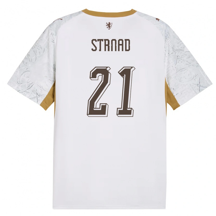 Danxen Niño Camiseta Chequia Martin Strnad #21 Marfil Oro Gris 2ª Equipación 26-28 La Camisa